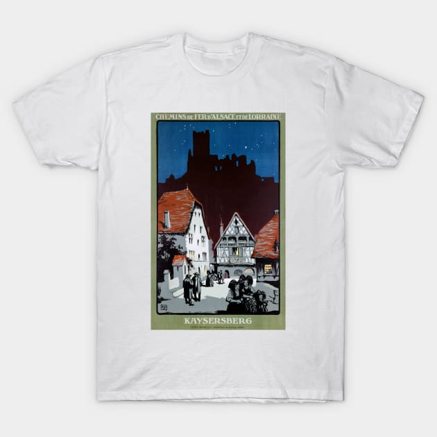 Vintage Travel Poster France Kaysersberg T-Shirt by vintagetreasure